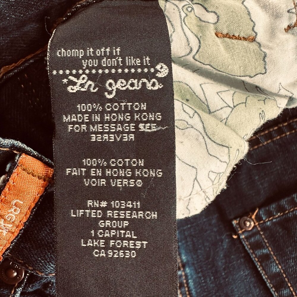 LRG Baggy Dark Wash Jeans Y2K Skate Streetwear Size 40 - Picture 6 of 11